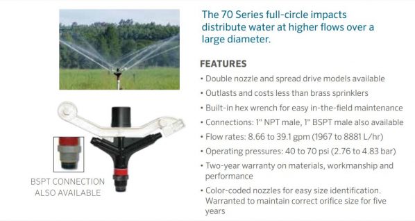 Rain Gun 130 feet Black-White 1 inch Male - Image 3