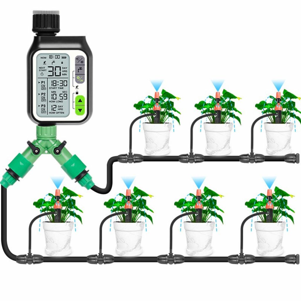 Automatic 20 Plants Drip Irrigtion Package ( Garden Timer) – Drip ...