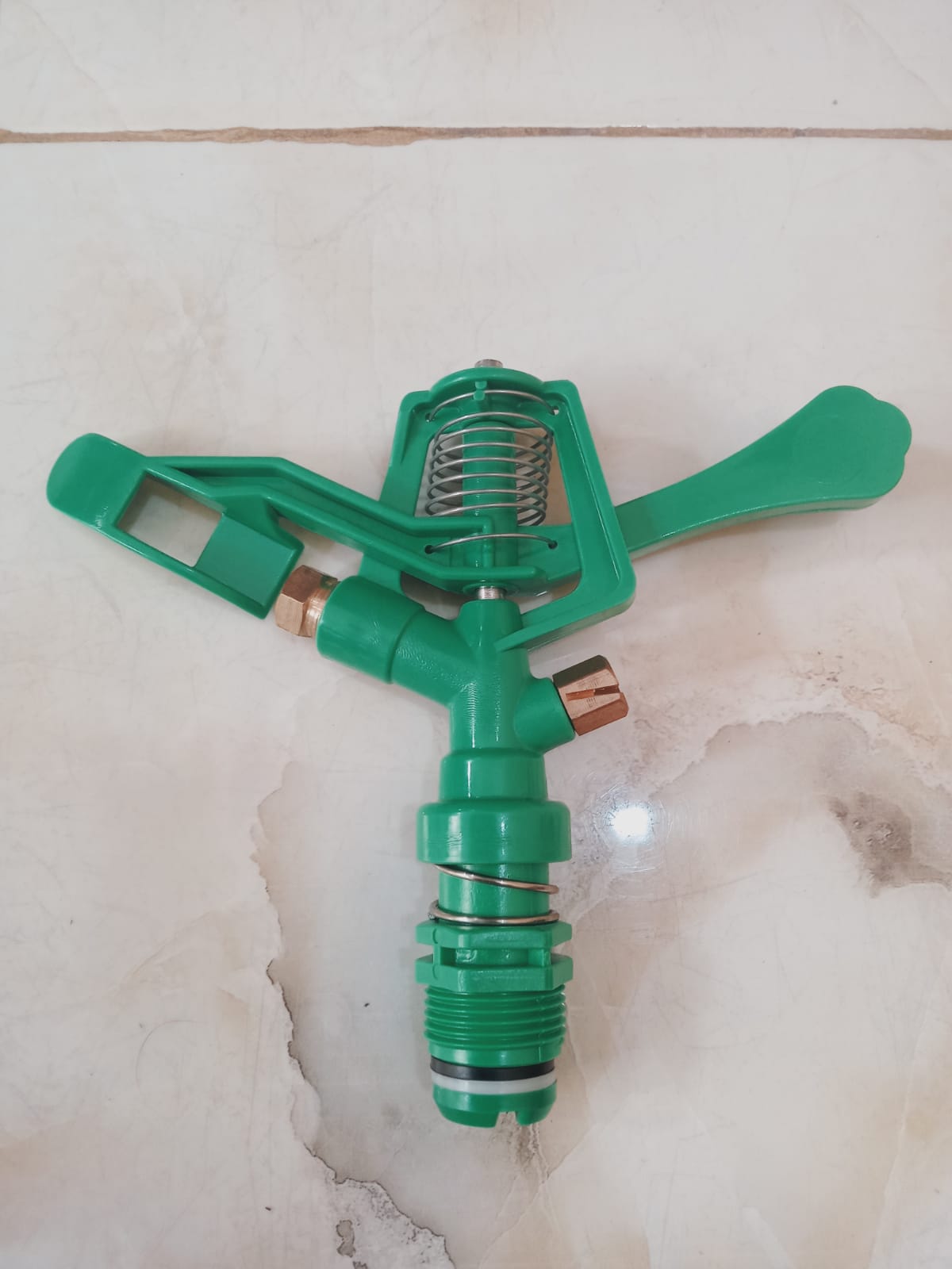Brass Nozzle Impact Sprinkler Green 50 feet ¾ inch male