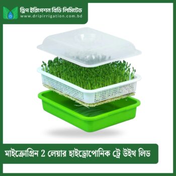 Microgreen 2 layer hydroponic tray with lid
